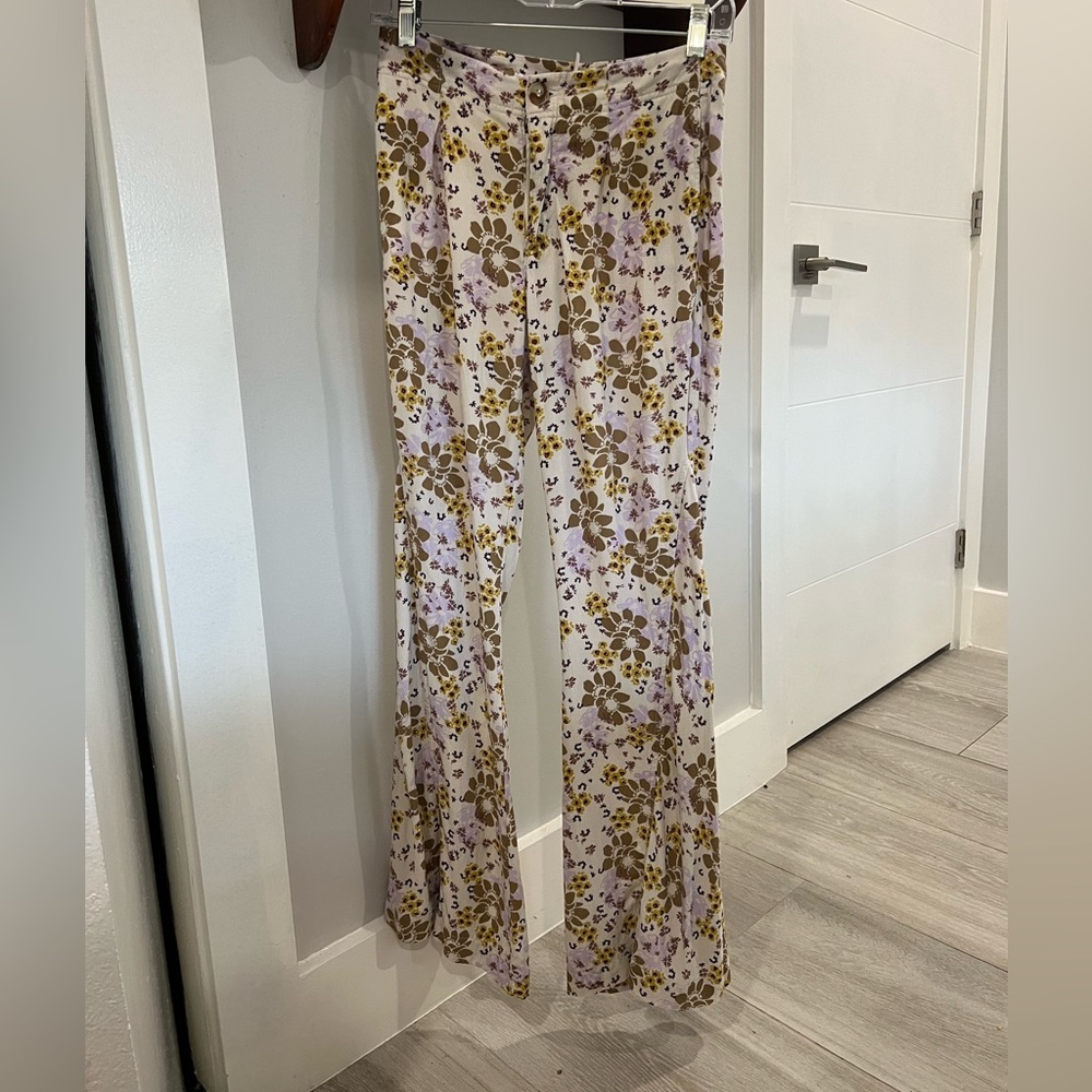 Free people flare floral pants